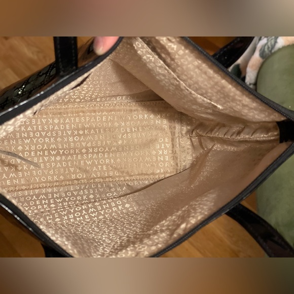 KATE SPADE NEW YORK Women's Black Patent Leather Tote Bag Org. $399 AUTH NWOT - Picture 8 of 16